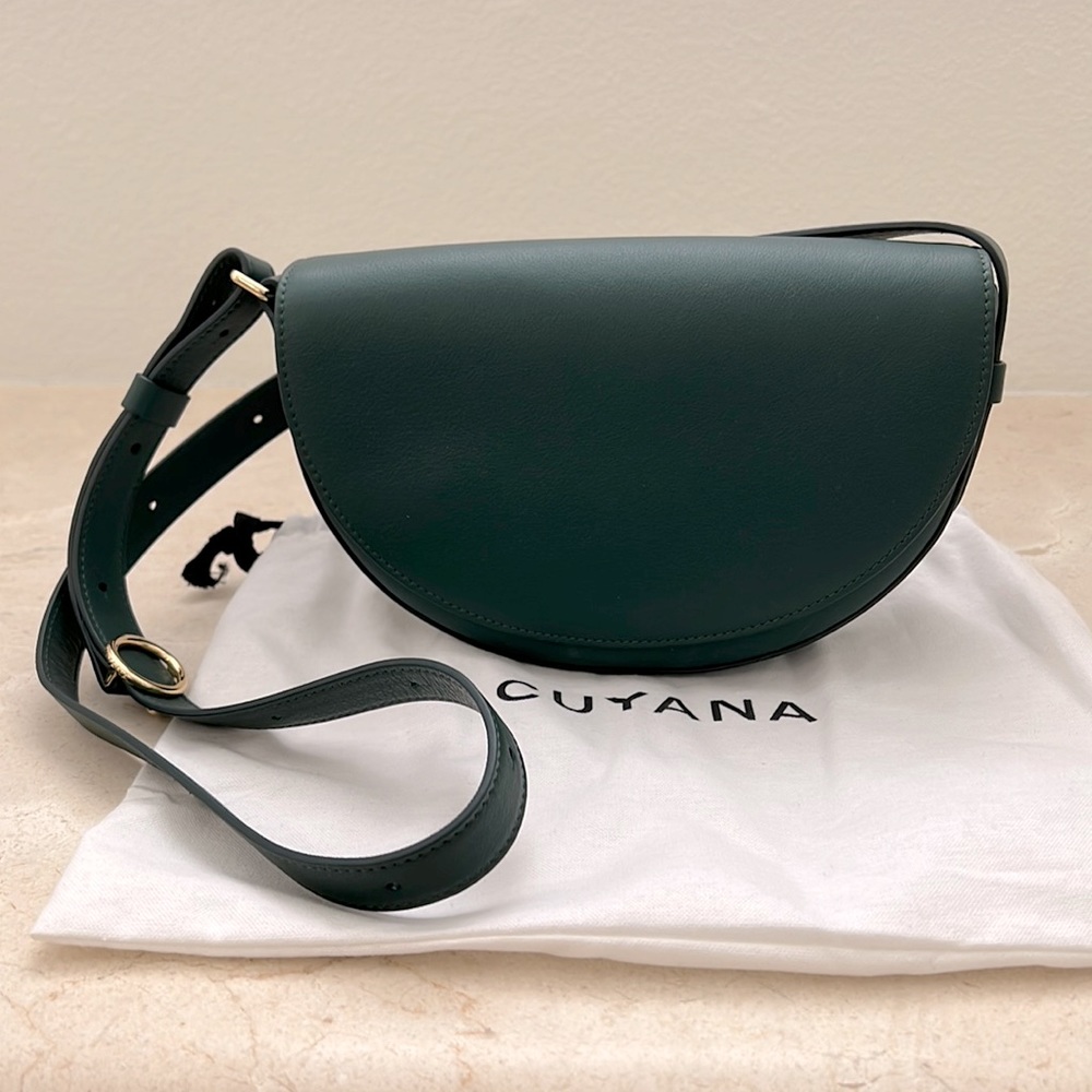 Cuyana Half-Moon Mini Bag in Forest